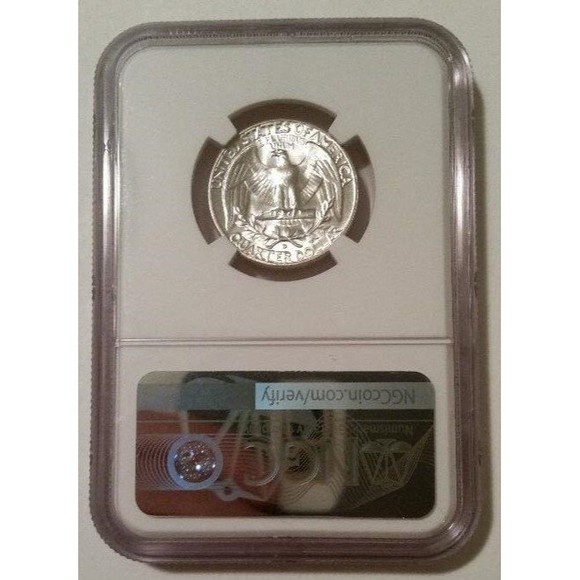 1964 D Washington Quarter MS66 NGC Portrait Label - Picture 2 of 2
